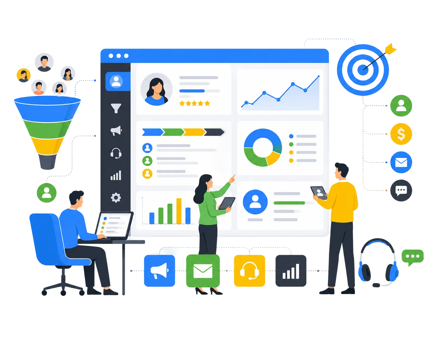 CRM (Customer Analytics) UI Mockup